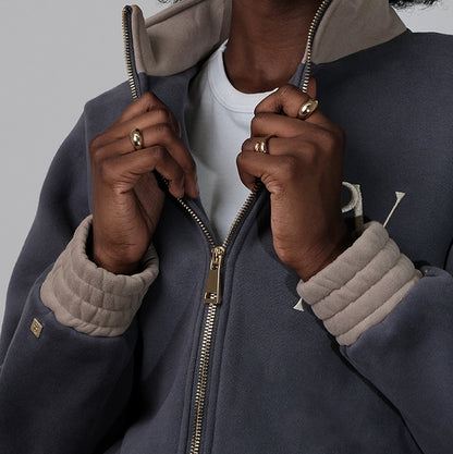 Track Star Zip-Up Sweater